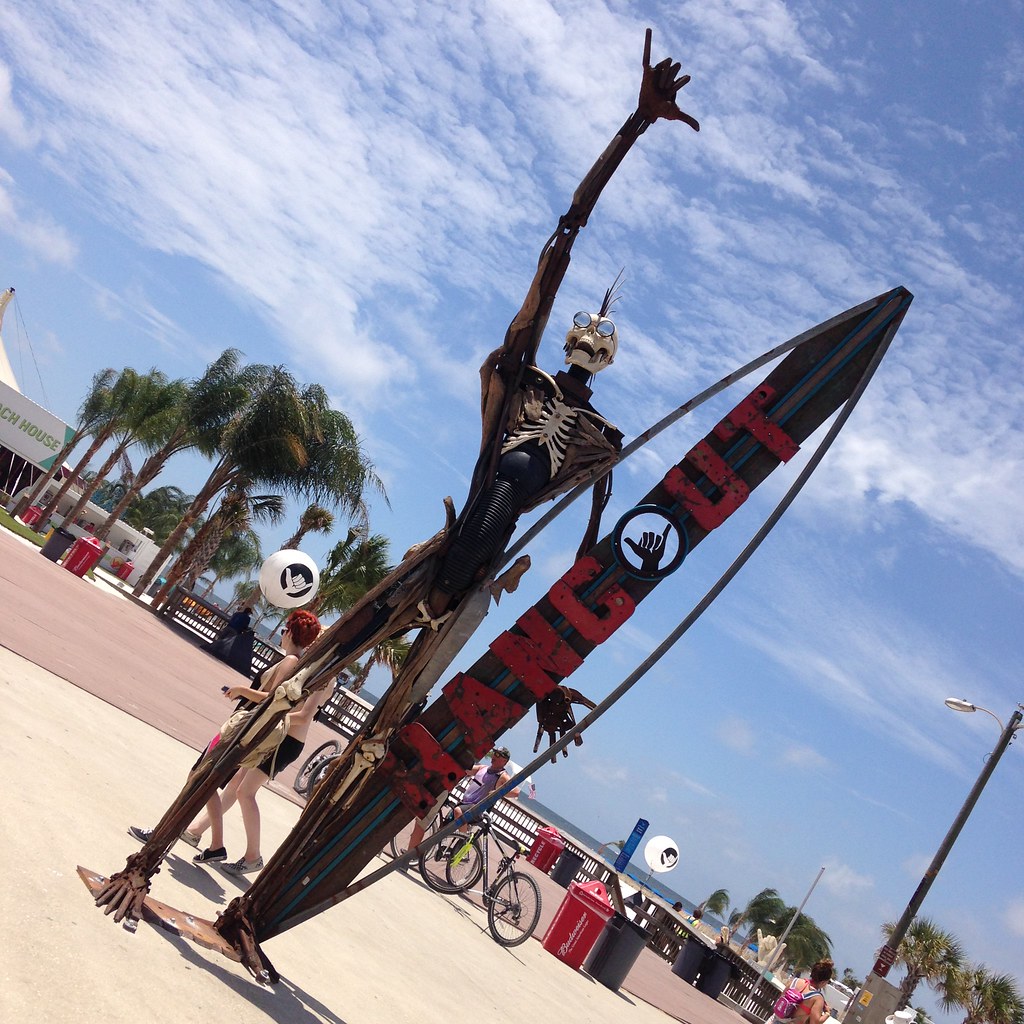 The Hangout surfboard sculpture in Gulf Shores, Alabama